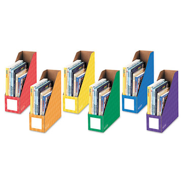 Bankers Box® Cardboard Magazine File, 4 1-4 X 11 3-8 X 12 7-8, Assorted, 6-pk freeshipping - TVN Wholesale